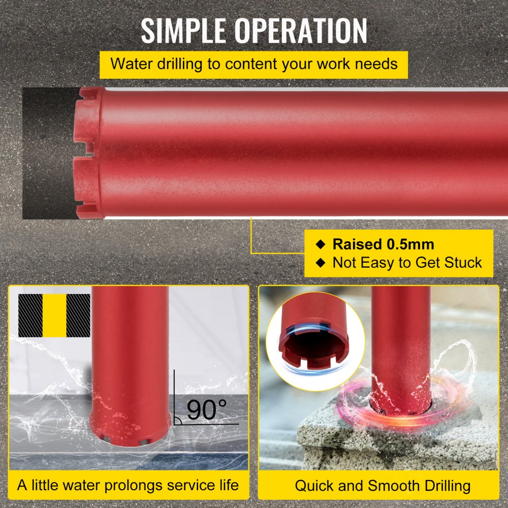 KZ4.5 - 4.5" Diamond Core Drill Bit for Concrete & Brick