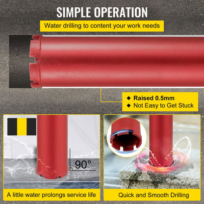 KZ3 - 14" Diamond Core Drill Bit for Concrete & Brick