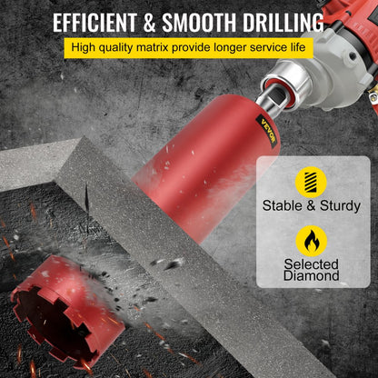 KZ5 - 5"x14" Diamond Core Drill Bit for Concrete & Brick