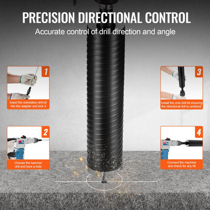 63300AA - 2.5" Diamond Core Drill Bit for Brick & Concrete, 9.5" Depth