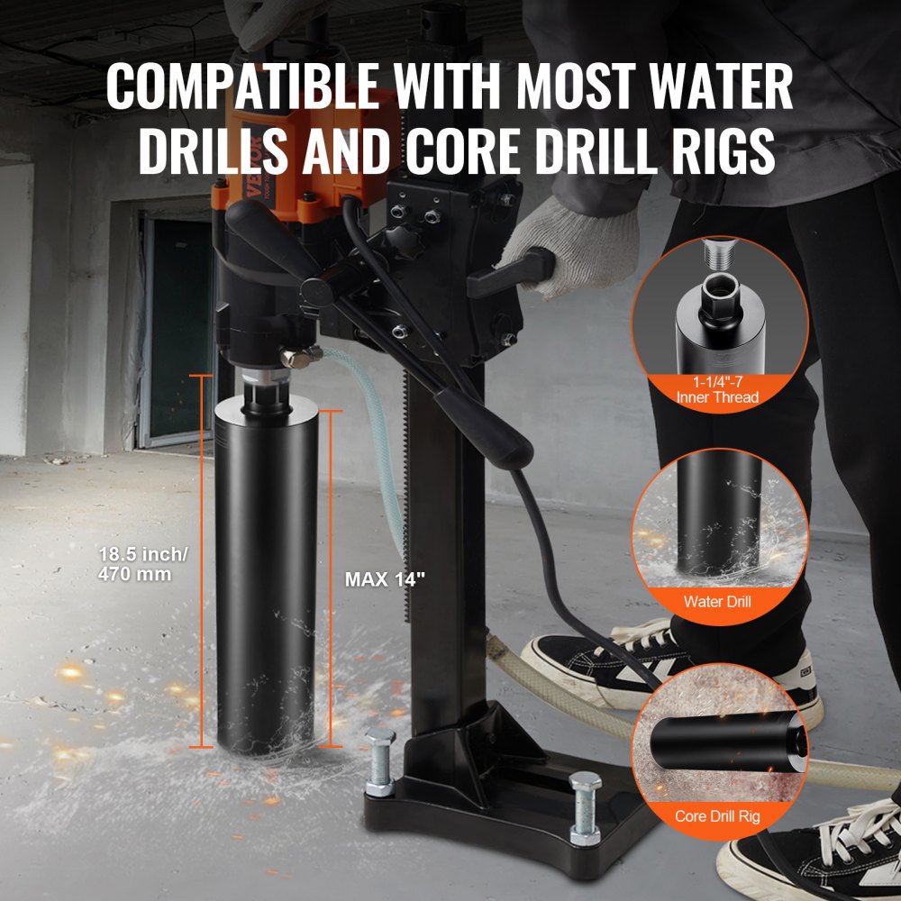 108400BC - 4.25" Wet Diamond Core Drill Bit for Tough Materials