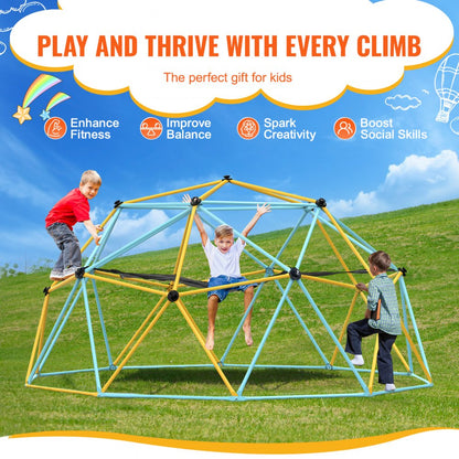 JX-DC-10HSW - 10ft Geometric Dome Climber for Kids with Cushion