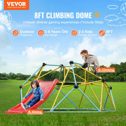 JX-DC-06SL - 8FT VEVOR Climbing Dome for Kids, Indoor/Outdoor Fun