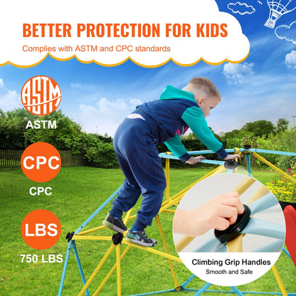 JX-DC-06SL - 8FT VEVOR Climbing Dome for Kids, Indoor/Outdoor Fun