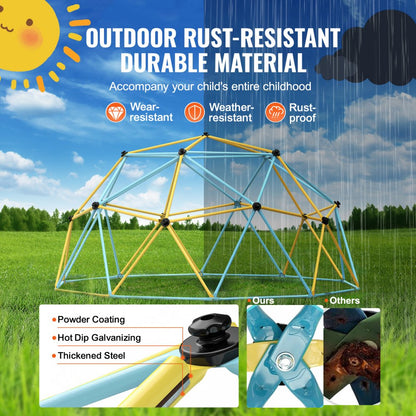 JX-DC-10 - 10FT VEVOR Climbing Dome for Kids with Swing & Hammock