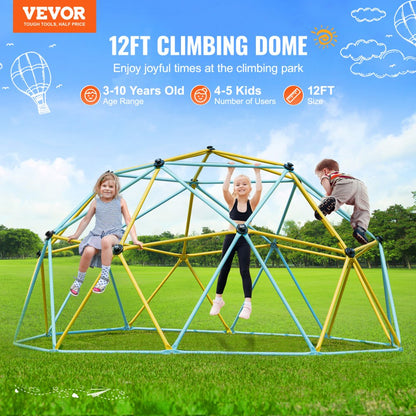 JX-DC-12 - Durable 12FT Galvanized Steel Climbing Dome for Kids