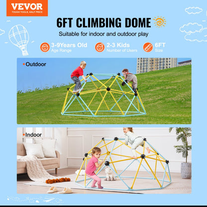 JX-DC-06 - VEVOR 6FT Climbing Dome for Kids, 600 lbs Capacity