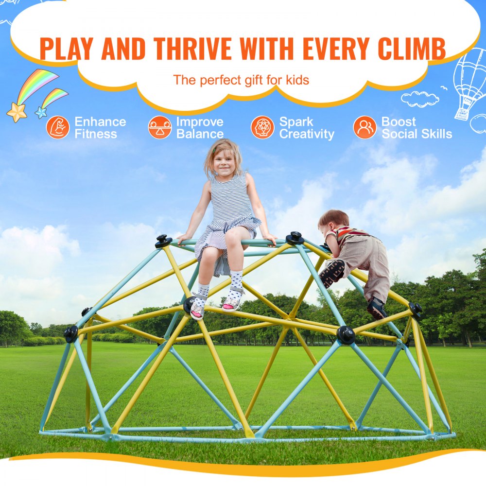 JX-DC-06 - VEVOR 6FT Climbing Dome for Kids, 600 lbs Capacity