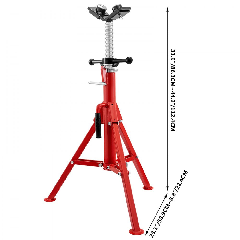 1107S - Adjustable 28-52in Pipe Jack Stand for 1300lbs Heavy Loads