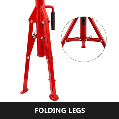 010417294987 - Durable 28-52in Pipe Jack Stand, 1500lbs Capacity