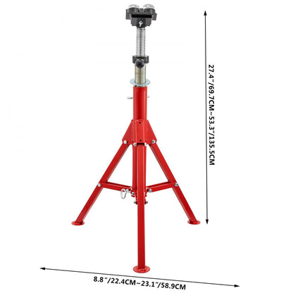 010417294987 - Durable 28-52in Pipe Jack Stand, 1500lbs Capacity