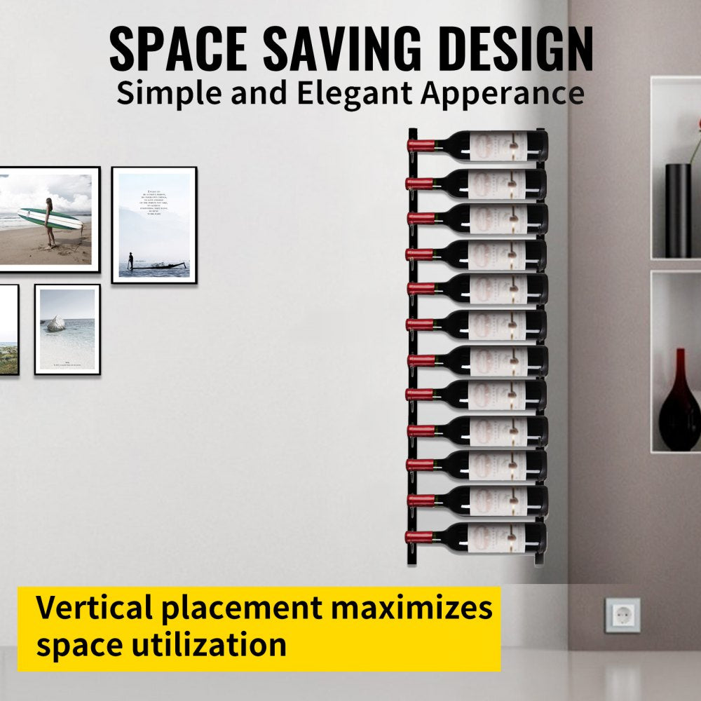 GBZJ-F12 - Stylish Wall-Mounted Rack for 12 Bottles and Towels