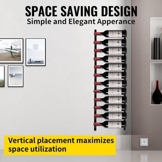 GBZJ-F12 - Stylish Wall-Mounted Rack for 12 Bottles and Towels