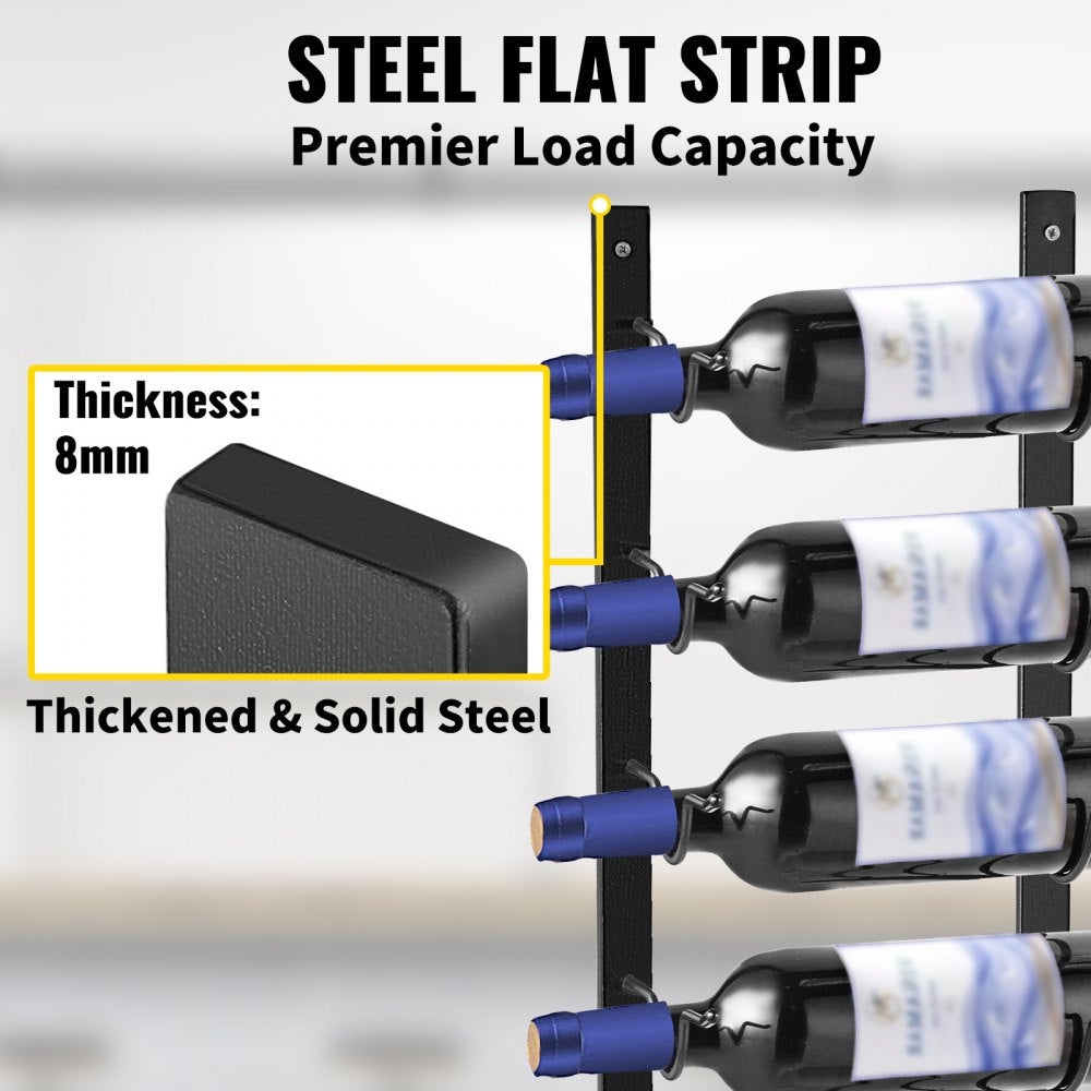 GBZJ-F12 - Stylish Wall-Mounted Rack for 12 Bottles and Towels