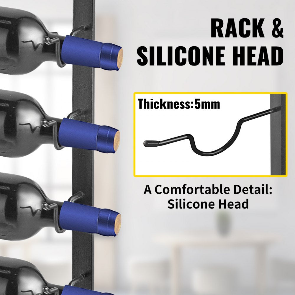 GBZJ-F12 - Stylish Wall-Mounted Rack for 12 Bottles and Towels