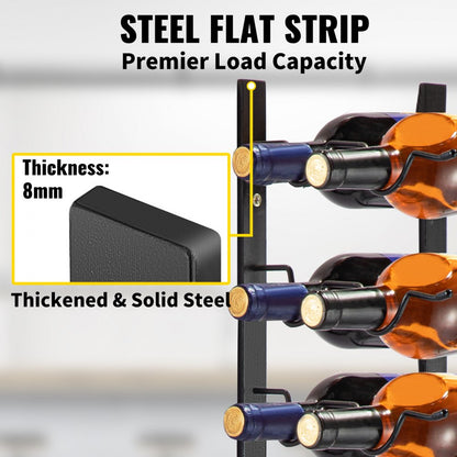 GBZJ-S24 - Elegant Wall-Mounted Wine Rack for 24 Bottles and Towels