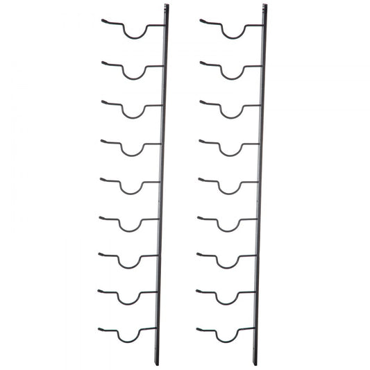 GBZJ-F9 - 9-Bottle Wall-Mounted Wine Rack in Durable Black Steel