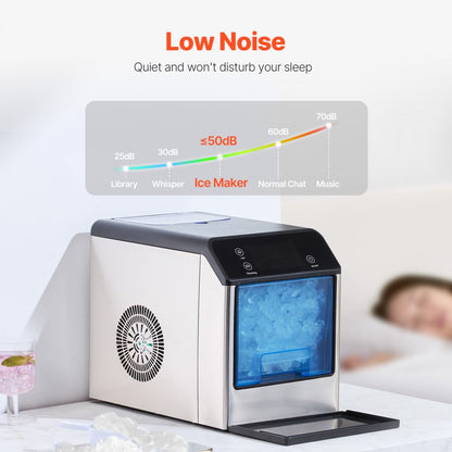 DIM-15A - Portable Ice Maker Producing 33Lbs Nugget Ice Daily