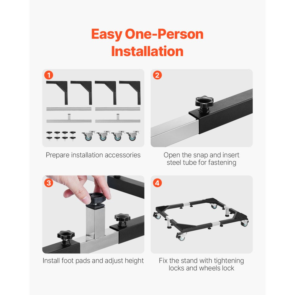 SS-DZ2 - Adjustable Mobile Base Dolly for Appliances, 23-36.6 Inch, 1200 lbs
