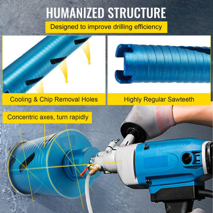 COREDRILL1.5IN - VEVOR 1.5" Diamond Core Drill Bit for Hard Concrete