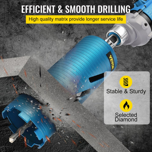 COREDRILL4IN - 4" Diamond Core Drill Bit for Concrete & Brick
