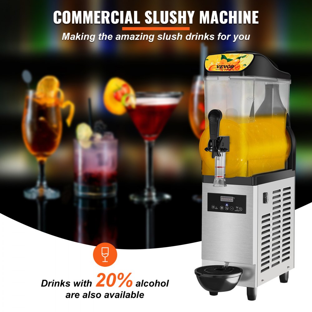 RLC12×1 - 12L VEVOR Slushy Machine with Digital Control for Summer Drinks