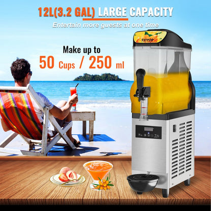 RLC12×1 - 12L VEVOR Slushy Machine with Digital Control for Summer Drinks