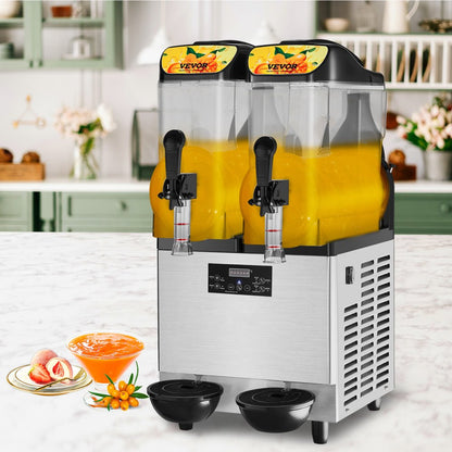 RLC12×2 - 640W Dual Bowl Slushy Machine, 24L Capacity for Parties
