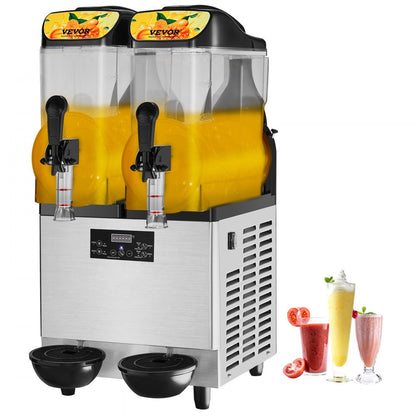 RLC12×2 - 640W Dual Bowl Slushy Machine, 24L Capacity for Parties
