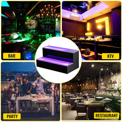 010905906537 - Acrylic LED Bottle Display Shelf with Remote Control, Holds 6 Bottles