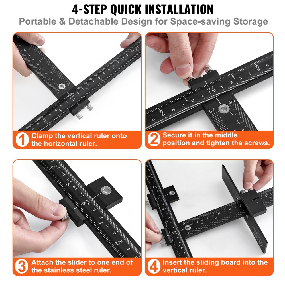 XRSS2305 - Lightweight Aluminum Cabinet Hardware Jig for Precise Installations