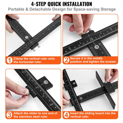 XRSS2305 - Lightweight Aluminum Cabinet Hardware Jig for Precise Installations