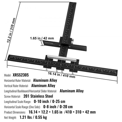XRSS2305 - Lightweight Aluminum Cabinet Hardware Jig for Precise Installations