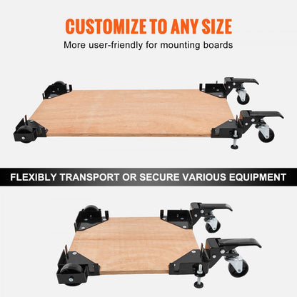 GZB88096 - Adjustable Mobile Base on Wheels, Heavy-Duty 400 lbs Capacity