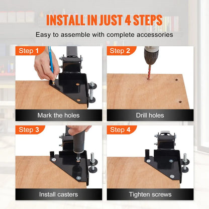 GZB88096 - Adjustable Mobile Base on Wheels, Heavy-Duty 400 lbs Capacity