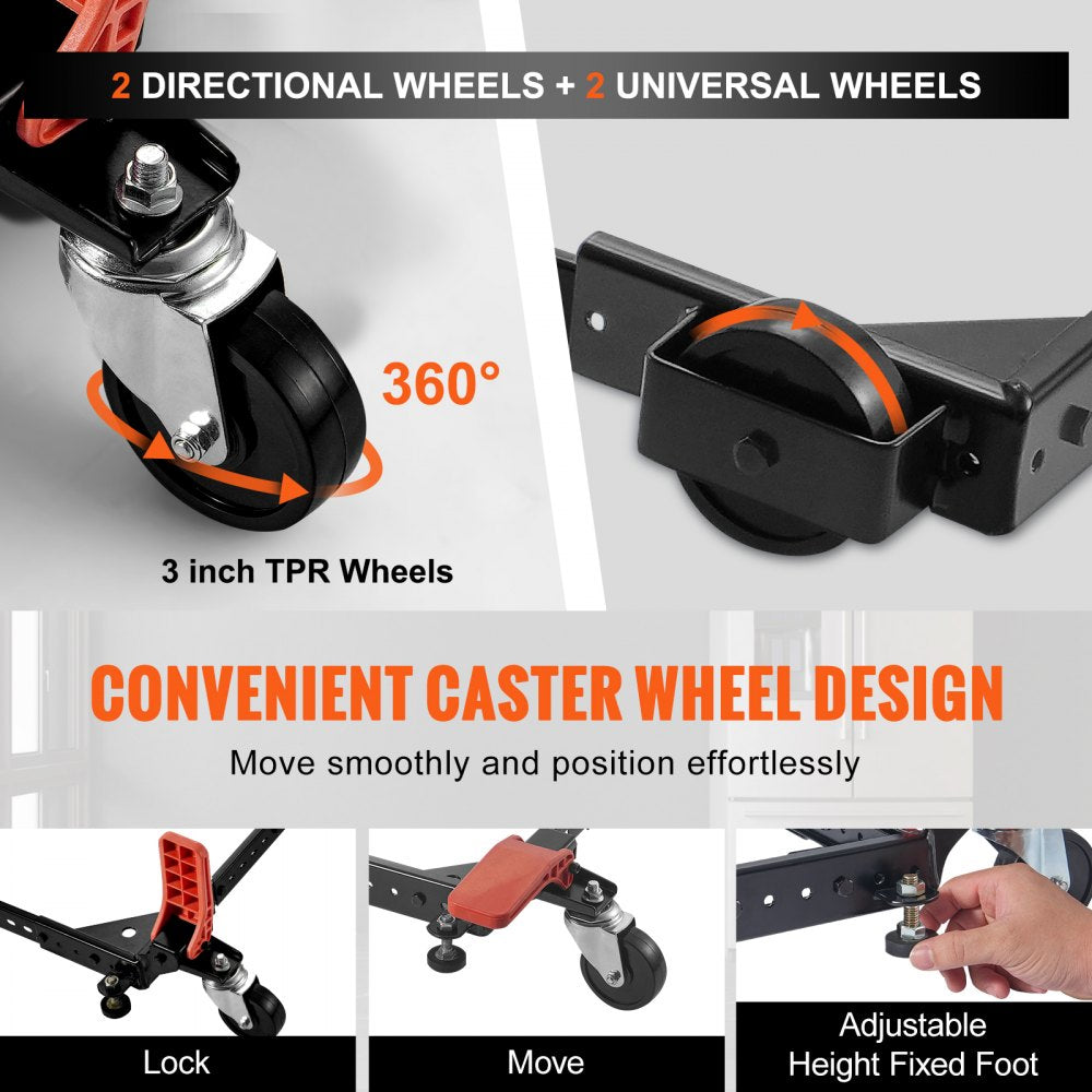 GZB88092 - Adjustable Heavy-Duty Mobile Base for Tools, 500 lbs Capacity