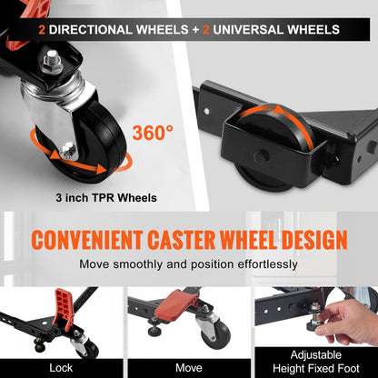 GZB88092 - Adjustable Heavy-Duty Mobile Base for Tools, 500 lbs Capacity