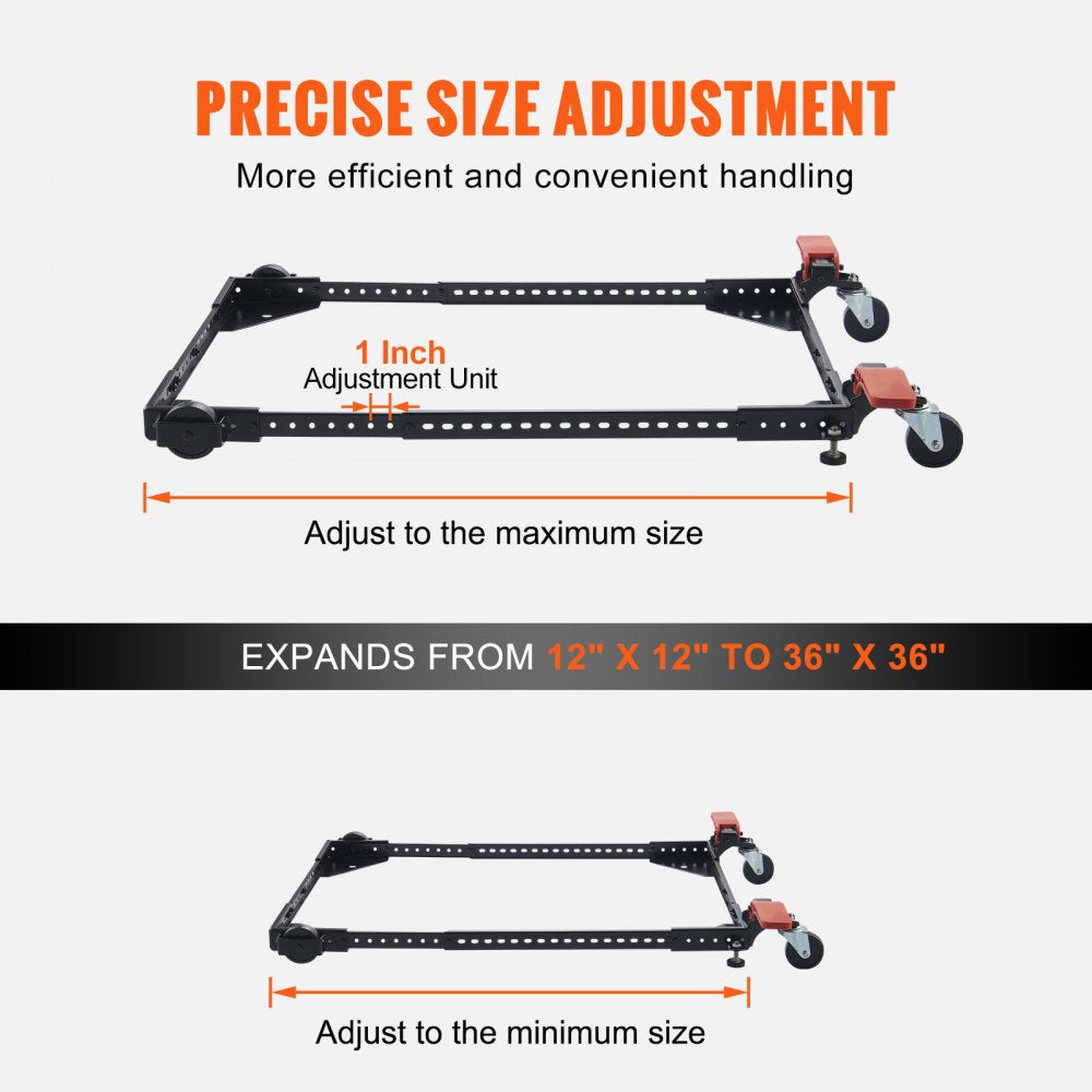 GZB88092 - Adjustable Heavy-Duty Mobile Base for Tools, 500 lbs Capacity