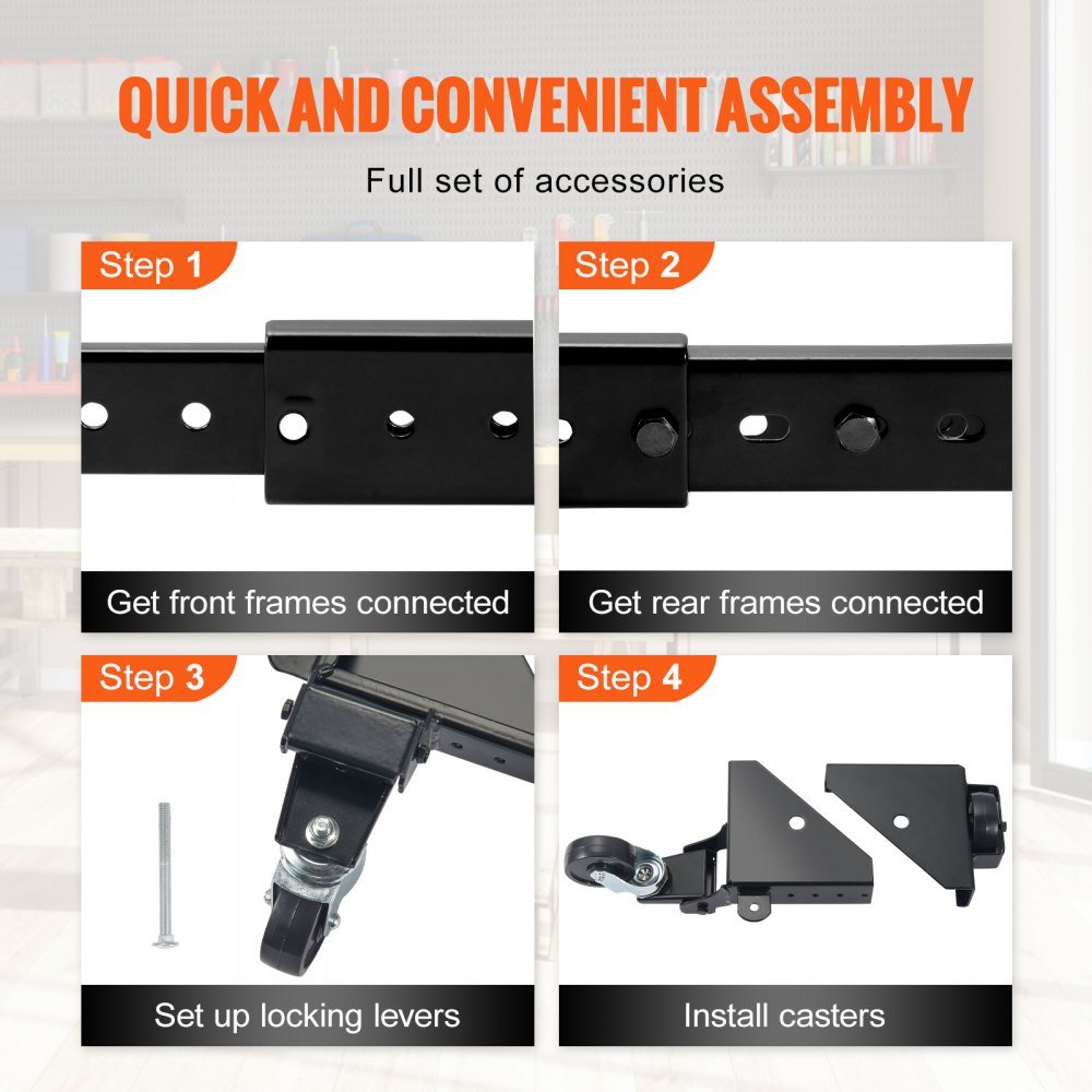 GZB88092 - Adjustable Heavy-Duty Mobile Base for Tools, 500 lbs Capacity