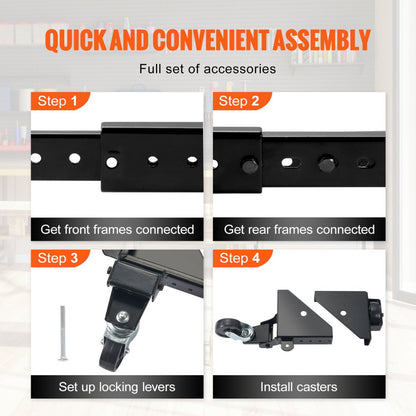 GZB88092 - Adjustable Heavy-Duty Mobile Base for Tools, 500 lbs Capacity