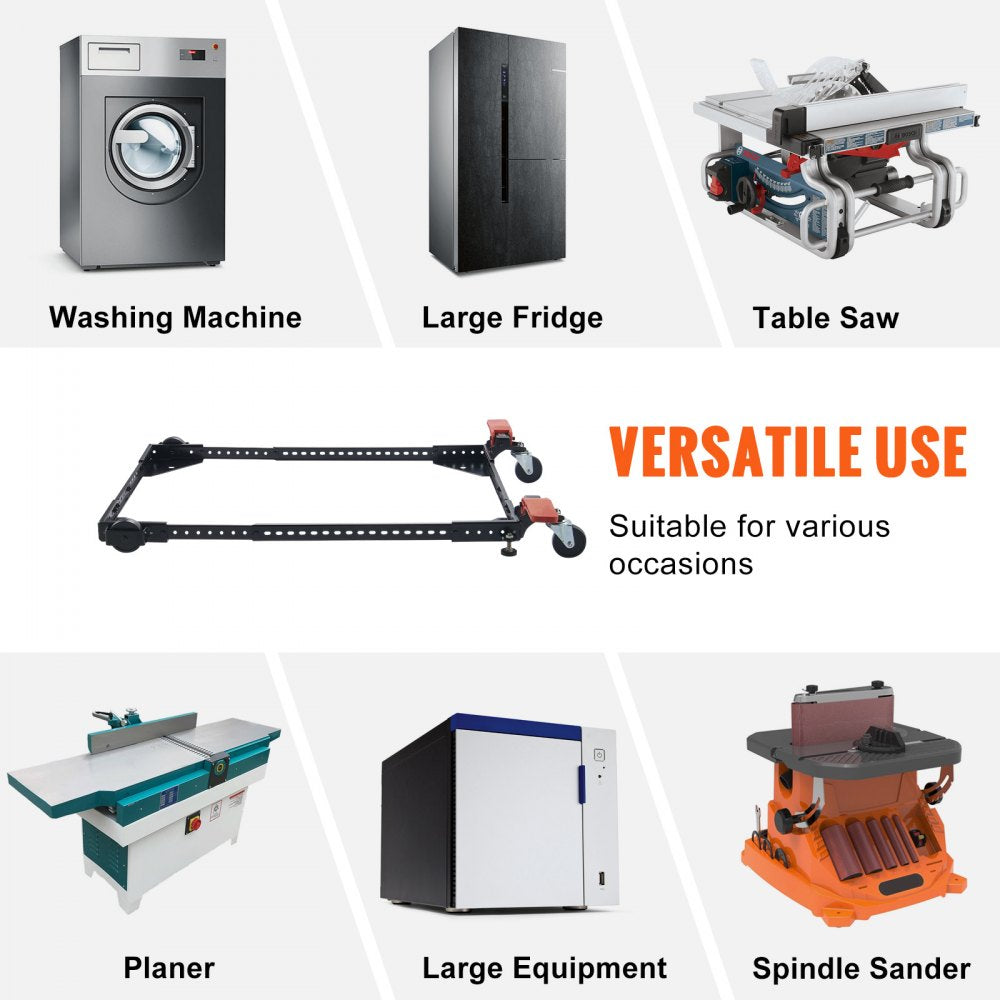 GZB88092 - Adjustable Heavy-Duty Mobile Base for Tools, 500 lbs Capacity