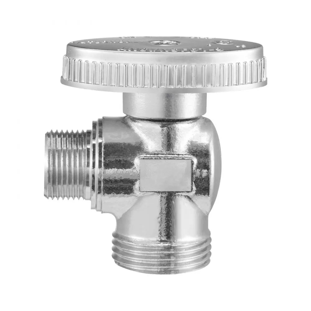 JF-07 - 10-Pack Lead-Free Brass Angle Stop Valves, 1/4 Turn, 5/8" OD