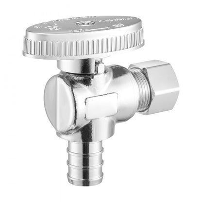 JF-18 - 10-Pack Brass Angle Stop Valves for 1/2" PEX Plumbing