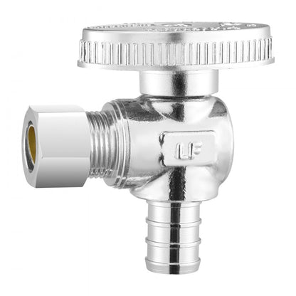 JF-18 - 10-Pack Brass Angle Stop Valves for 1/2" PEX Plumbing