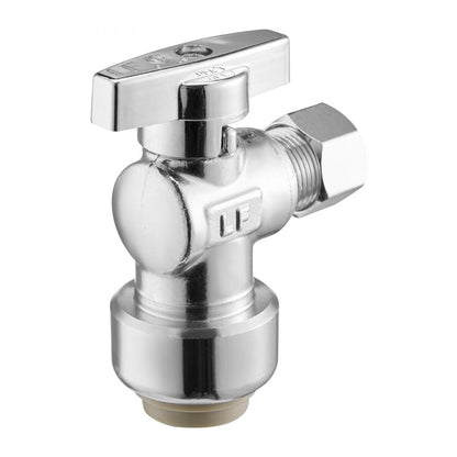 JF-84 - 10-Pack Lead-Free Brass Angle Stop Valve with Quick Shutoff