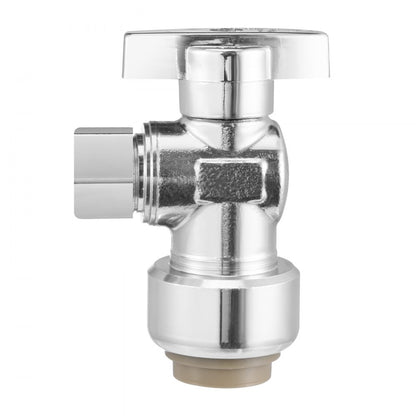 JF-84 - 10-Pack Lead-Free Brass Angle Stop Valve with Quick Shutoff