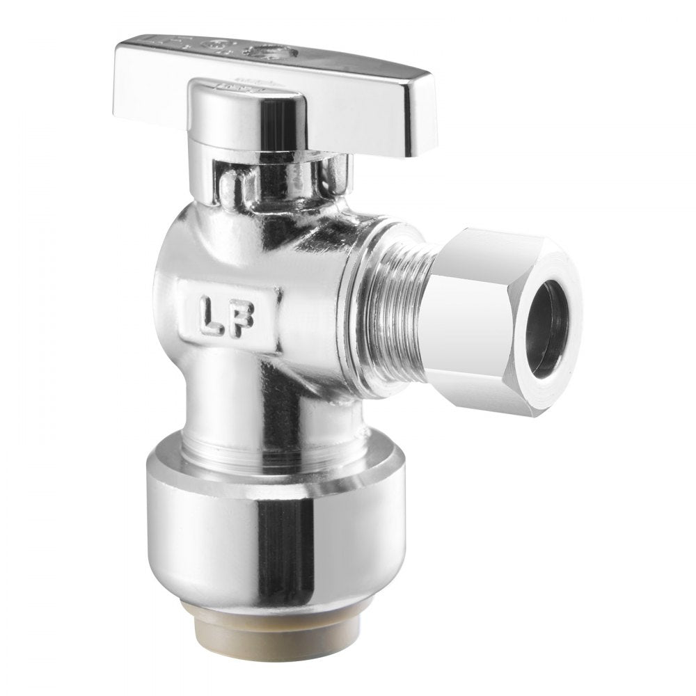 JF-84 - 10-Pack Lead-Free Brass Angle Stop Valve with Quick Shutoff
