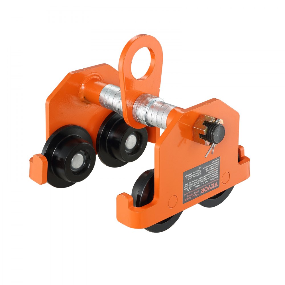 2T-K - 4400 lbs Adjustable Push Beam Trolley with Dual Wheels