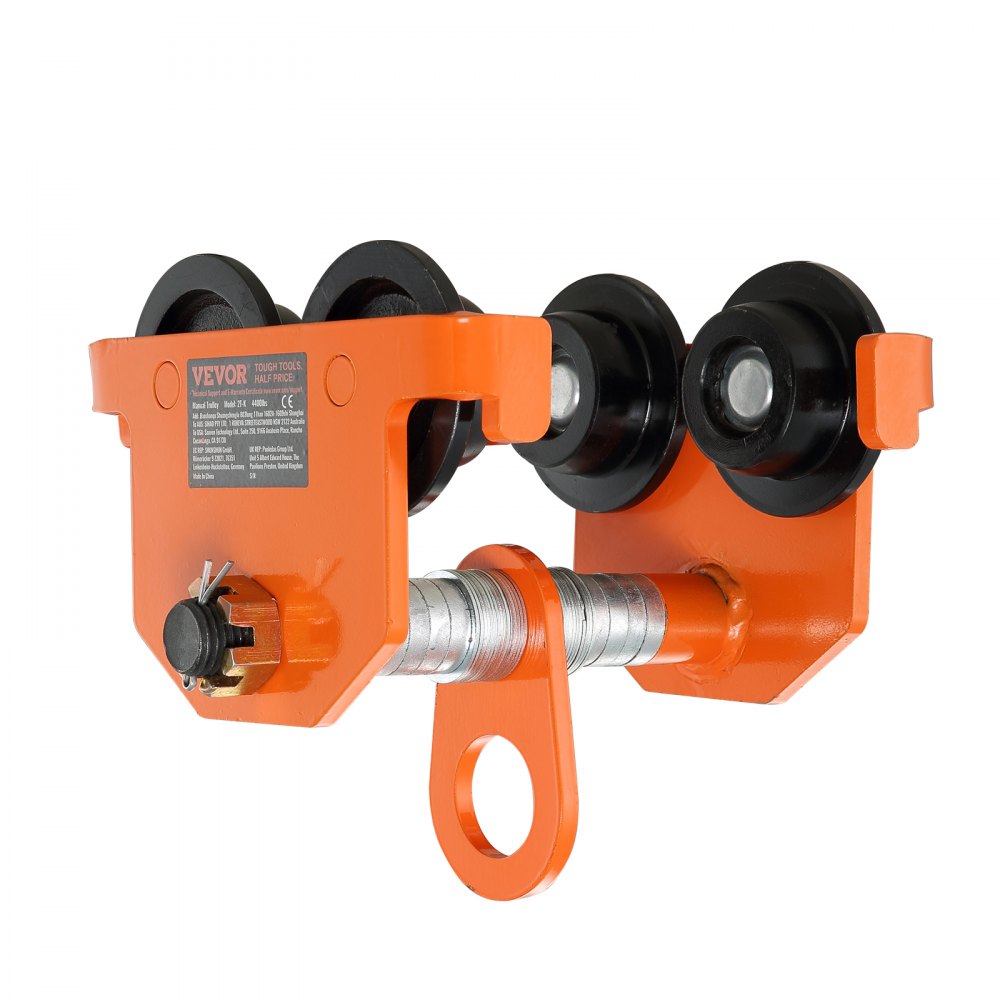 2T-K - 4400 lbs Adjustable Push Beam Trolley with Dual Wheels