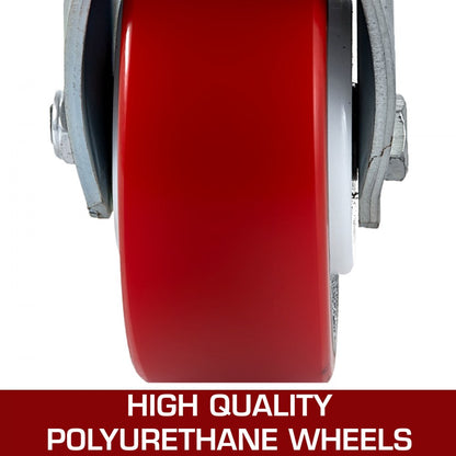 010941842873 - Heavy-Duty 6" Caster Wheels - 1000LBS Capacity, Non-Marking Rubber